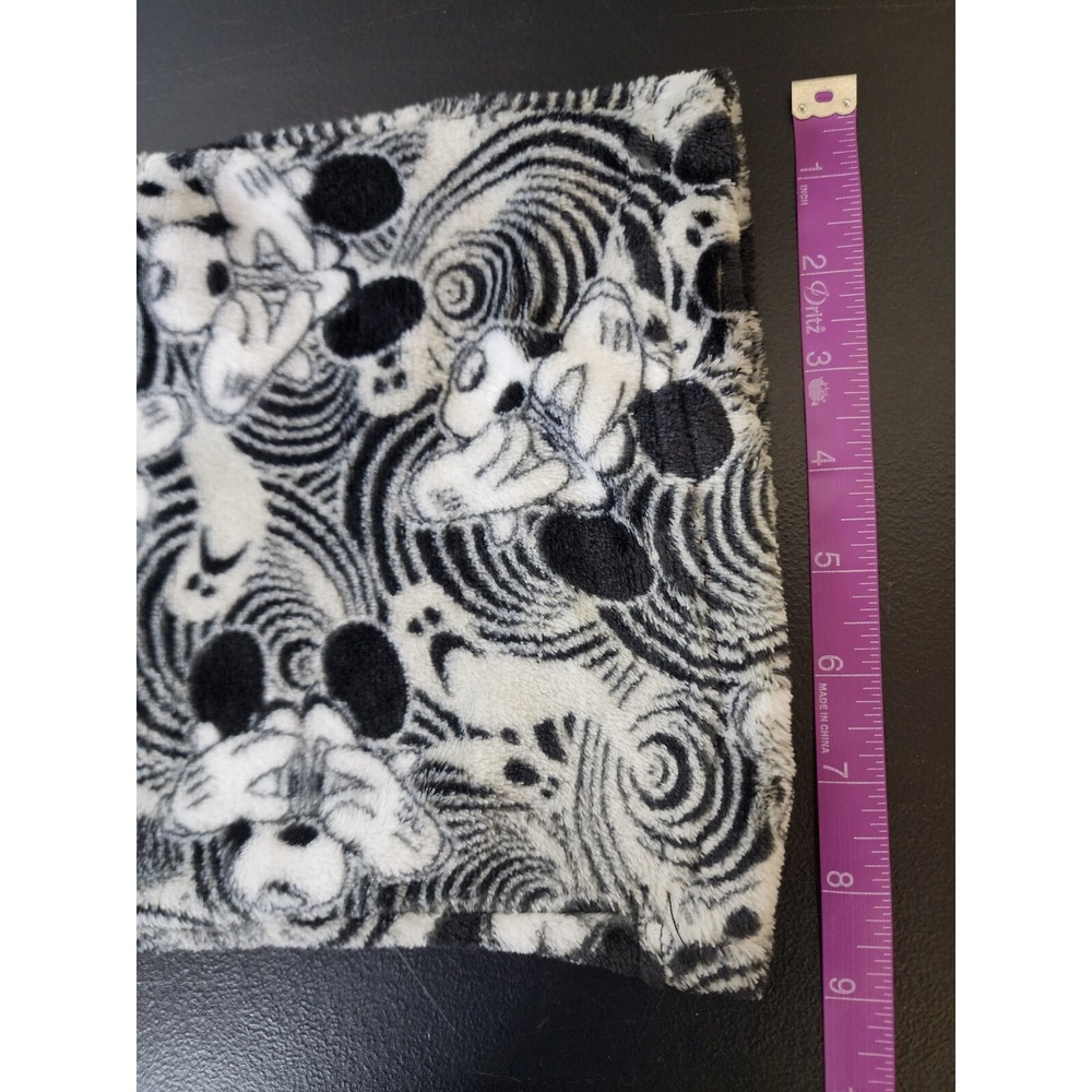 Disney Mickey Mouse PJ Unisex Size Medium Fleece Grey Black Lounge Pajama Pants - Picture 5 of 8